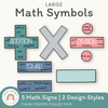 Large Math Symbols - Rainbow Calm Colors - Miss Jacobs Little Learners