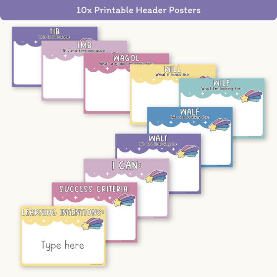Learning Intention and Success Criteria Display - Dreamy Space Decor - Miss Jacobs Little Learners