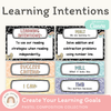 Learning Intention and Success Criteria Display - Pastel Composition Notebook Decor - Miss Jacobs Little Learners