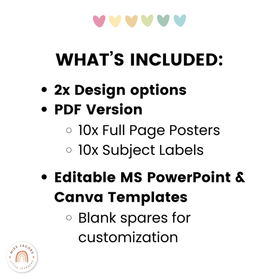 Learning Intention and Success Criteria Display - Spotty Pastel - Miss Jacobs Little Learners