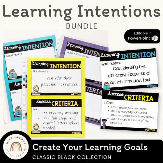 Learning Intentions & Success Criteria Display {Bundle} – Miss Jacobs ...