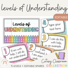  Levels Of Understanding Posters - Cutesy Classroom Decor - Miss Jacobs Little Learners