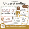 Levels of Understanding Posters - Daisy Gingham Neutrals Decor - Miss Jacobs Little Learners
