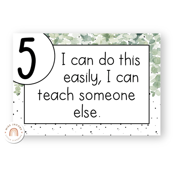 Levels of Understanding Posters - Modern Botanical Classroom Decor - Miss Jacobs Little Learners