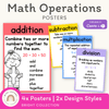 Math Operation Posters - Bright Theme - Miss Jacobs Little Learners