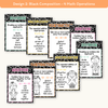 Math Operation Posters - Cutesy Composition Notebook Math Decor - Miss Jacobs Little Learners