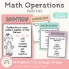 Math Operation Posters - Cutesy Pastel Math Decor - Miss Jacobs Little Learners