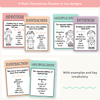 Math Operation Posters - Cutesy Pastel Math Decor - Miss Jacobs Little Learners