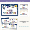 Math Operation Posters - Dreamy Space Theme Classroom Decor - Miss Jacobs Little Learners