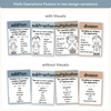 Math Operation Posters - Modern Ocean Classroom Decor - Miss Jacobs Little Learners