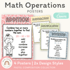 Math Operation Posters - Pastel Composition Notebook Math Decor - Miss Jacobs Little Learners
