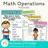Math Operation Posters | Rainbow Theme - Miss Jacobs Little Learners