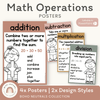 Math Operations Posters - Boho Neutrals Classroom Theme - Miss Jacobs Little Learners