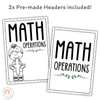 Math Operations Posters - Modern Botanical Decor - Miss Jacobs Little Learners