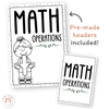 Math Operations Posters - Modern Botanical Decor - Miss Jacobs Little Learners