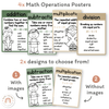 Math Operations Posters - Modern Botanical Decor - Miss Jacobs Little Learners
