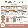 Math Posters Bundle - Boho Neutrals Theme - Miss Jacobs Little Learners