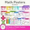 Math Posters Bundle - Brights Theme - Miss Jacobs Little Learners