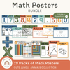 Math Posters Bundle - Cute Jungle Animals - Miss Jacobs Little Learners