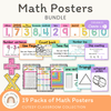 Math Posters Bundle - Cutesy Classroom Theme - Miss Jacobs Little Learners