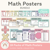 Math Posters Bundle - Cutesy Pastel Classroom Decor - Miss Jacobs Little Learners