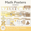 Math Posters Bundle - Happy Hive Classroom Decor - Miss Jacobs Little Learners