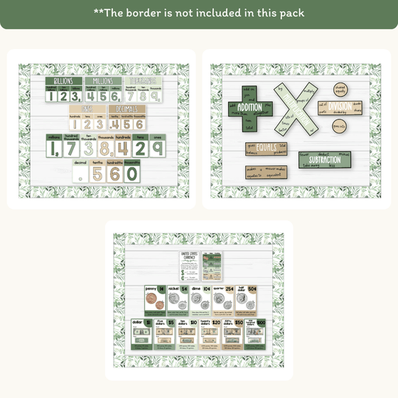 Modern Botanical Math Posters Decor - Miss Jacobs Little Learners