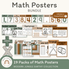 Math Posters Bundle - Modern Jungle Earthy Theme - Miss Jacobs Little Learners