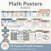 Math Posters Bundle - Modern Ocean Theme - Miss Jacobs Little Learners