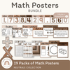 Math Posters Bundle - Neutrals Theme - Miss Jacobs Little Learners