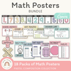 Math Posters Bundle - Pastel Composition Notebook Classroom Decor - Miss Jacobs Little Learners
