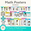 Math Posters Bundle - Rainbow Brights - Miss Jacobs Little Learners