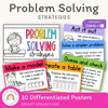 Math Problem Solving Strategies Posters - Bright Theme - Miss Jacobs Little Learners