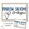 Math Problem Solving Strategies Posters | Cute Jungle Safari Animals | CUBES - Miss Jacobs Little Learners