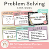 Math Problem Solving Strategies Posters - Cutesy Pastel Math Decor - Miss Jacobs Little Learners