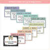 Math Problem Solving Strategies Posters - Cutesy Pastel Math Decor - Miss Jacobs Little Learners