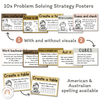 Math Problem Solving Strategies Posters | Daisy Gingham Neutrals Decor | CUBES - Miss Jacobs Little Learners