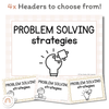 Math Problem Solving Strategies Posters | Daisy Gingham Neutrals Decor | CUBES - Miss Jacobs Little Learners