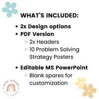 Math Problem Solving Strategies Posters | Daisy Gingham Pastels