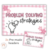 Math Problem Solving Strategies Posters | Daisy Gingham Pastels