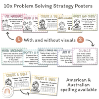 Math Problem Solving Strategies Posters | Daisy Gingham Pastels