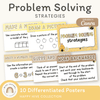 Math Problem Solving Strategies Posters - Happy Hive Math Decor - Miss Jacobs Little Learners