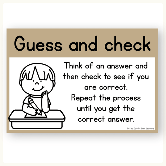 Math Problem Solving Strategies Posters - Modern Botanical Theme - MJLL ...