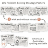 Math Problem Solving Strategies Posters | Modern Jungle Classroom Decor | CUBES - Miss Jacobs Little Learners