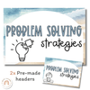 Math Problem Solving Strategies Posters | Modern Ocean Classroom Decor | CUBES - Miss Jacobs Little Learners