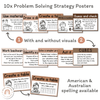 Math Problem Solving Strategies Posters | Ombre Neutrals Classroom Decor | CUBES - Miss Jacobs Little Learners