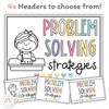 Math Problem Solving Strategies Posters | Pastels Classroom Decor | CUBES - Miss Jacobs Little Learners