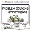 Math Problem Solving Strategies Posters | Rustic BOHO PLANTS decor | CUBES - Miss Jacobs Little Learners