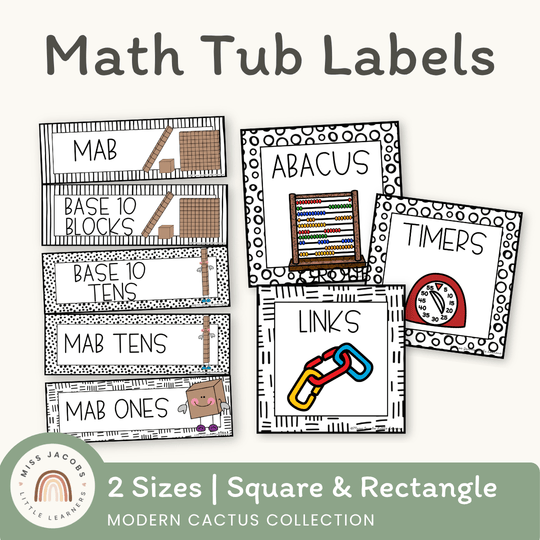 Maths Equipment Labels - Math Supplies