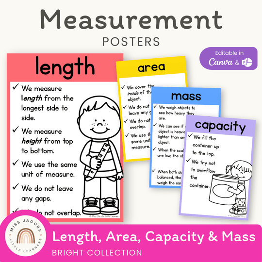 Measurement Posters - Bright Theme